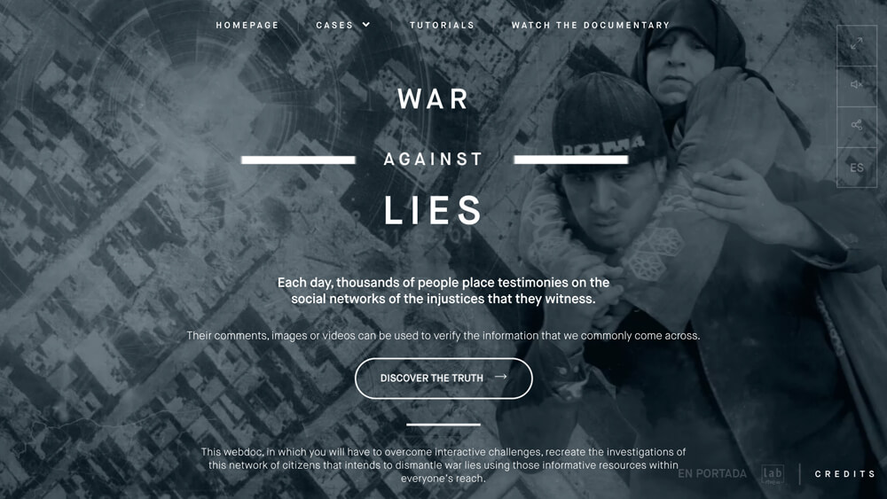 War Against Lies – RTVE.es Lab Webdoc and En Portada