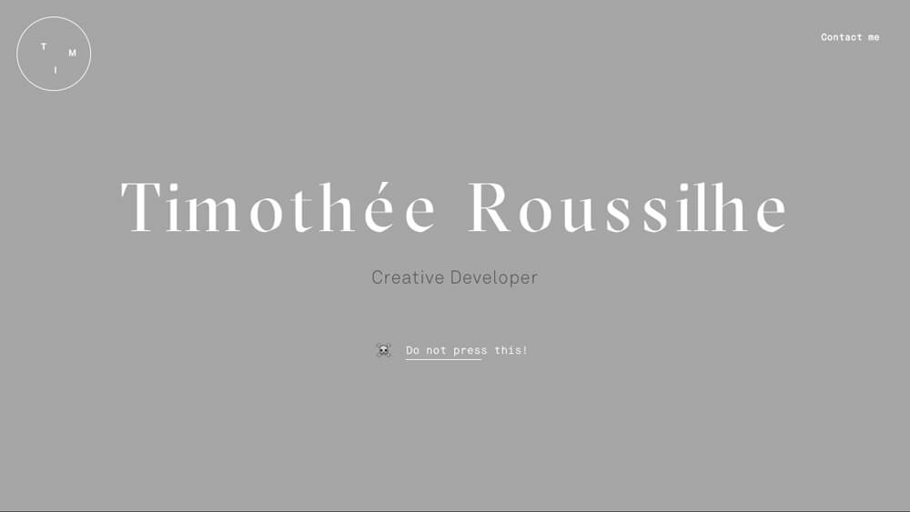 Tim Roussilhe – Interactive Developer
