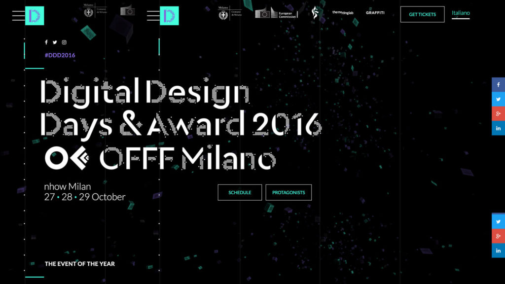 Digital Design Days & Award + Offf Italia Milan 27 28 29 October 2016