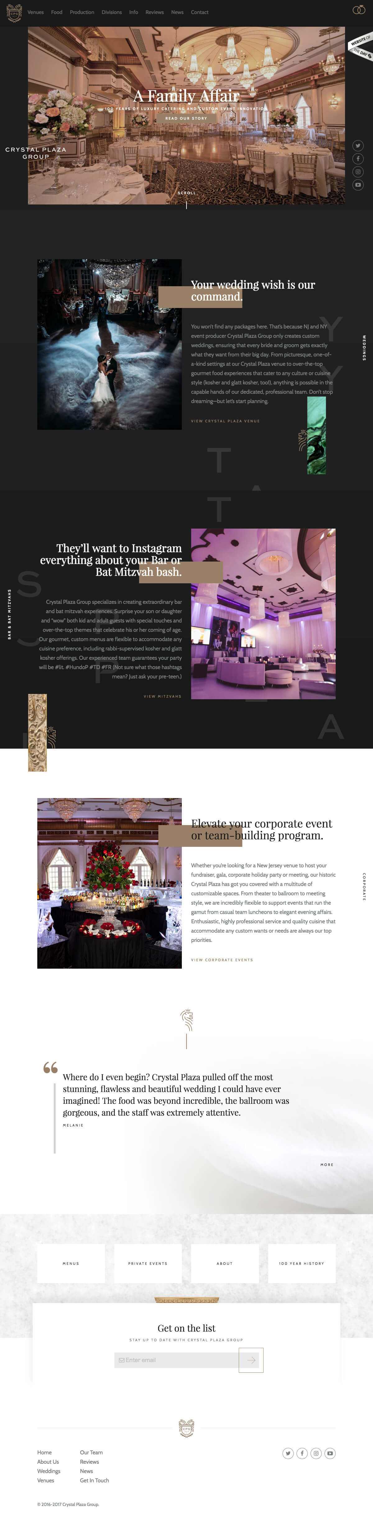 NJ and NY Event Producer and Caterer | Crystal PlazaCrystal Plaza